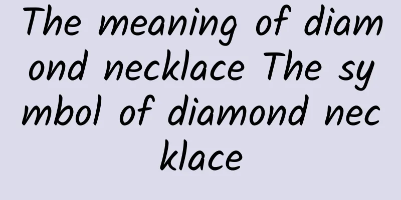 The meaning of diamond necklace The symbol of diamond necklace