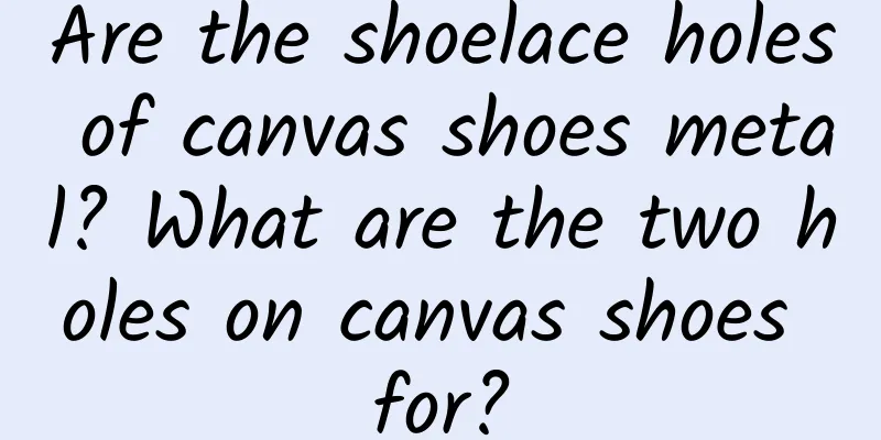 Are the shoelace holes of canvas shoes metal? What are the two holes on canvas shoes for?
