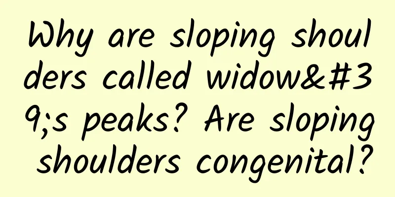 Why are sloping shoulders called widow's peaks? Are sloping shoulders congenital?