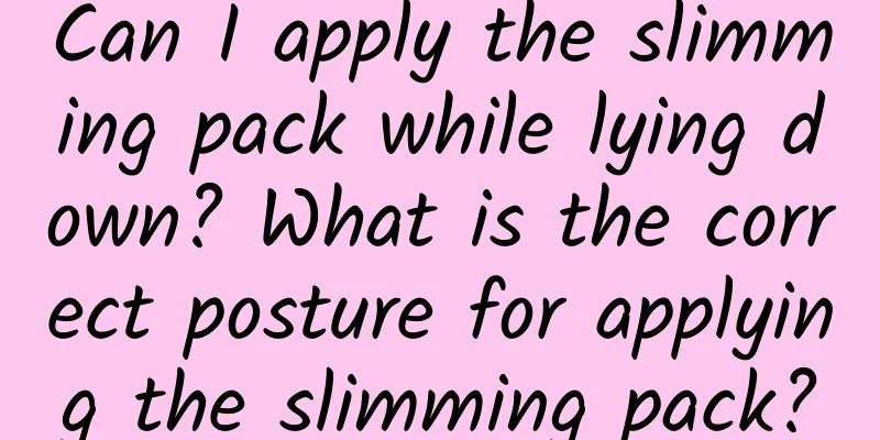 Can I apply the slimming pack while lying down? What is the correct posture for applying the slimming pack?