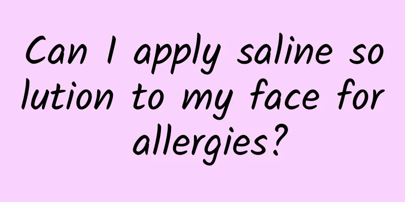 Can I apply saline solution to my face for allergies?