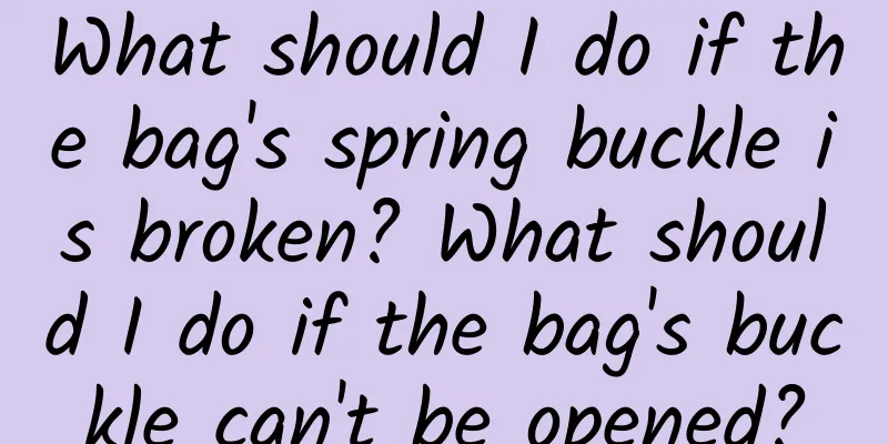 What should I do if the bag's spring buckle is broken? What should I do if the bag's buckle can't be opened?