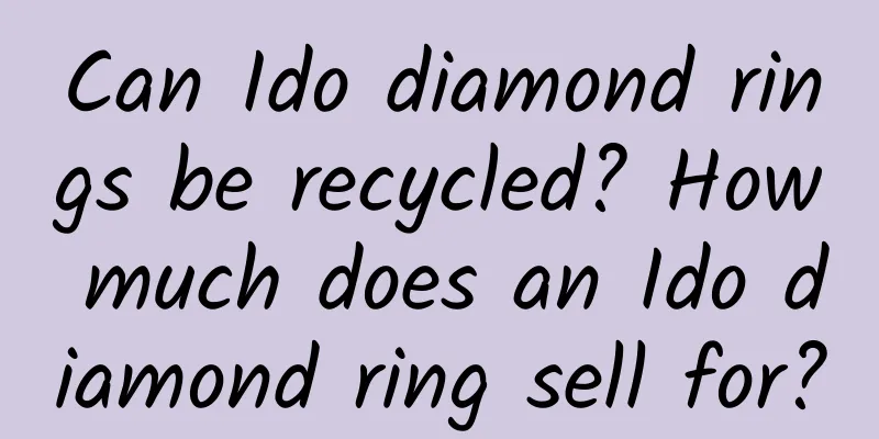 Can Ido diamond rings be recycled? How much does an Ido diamond ring sell for?